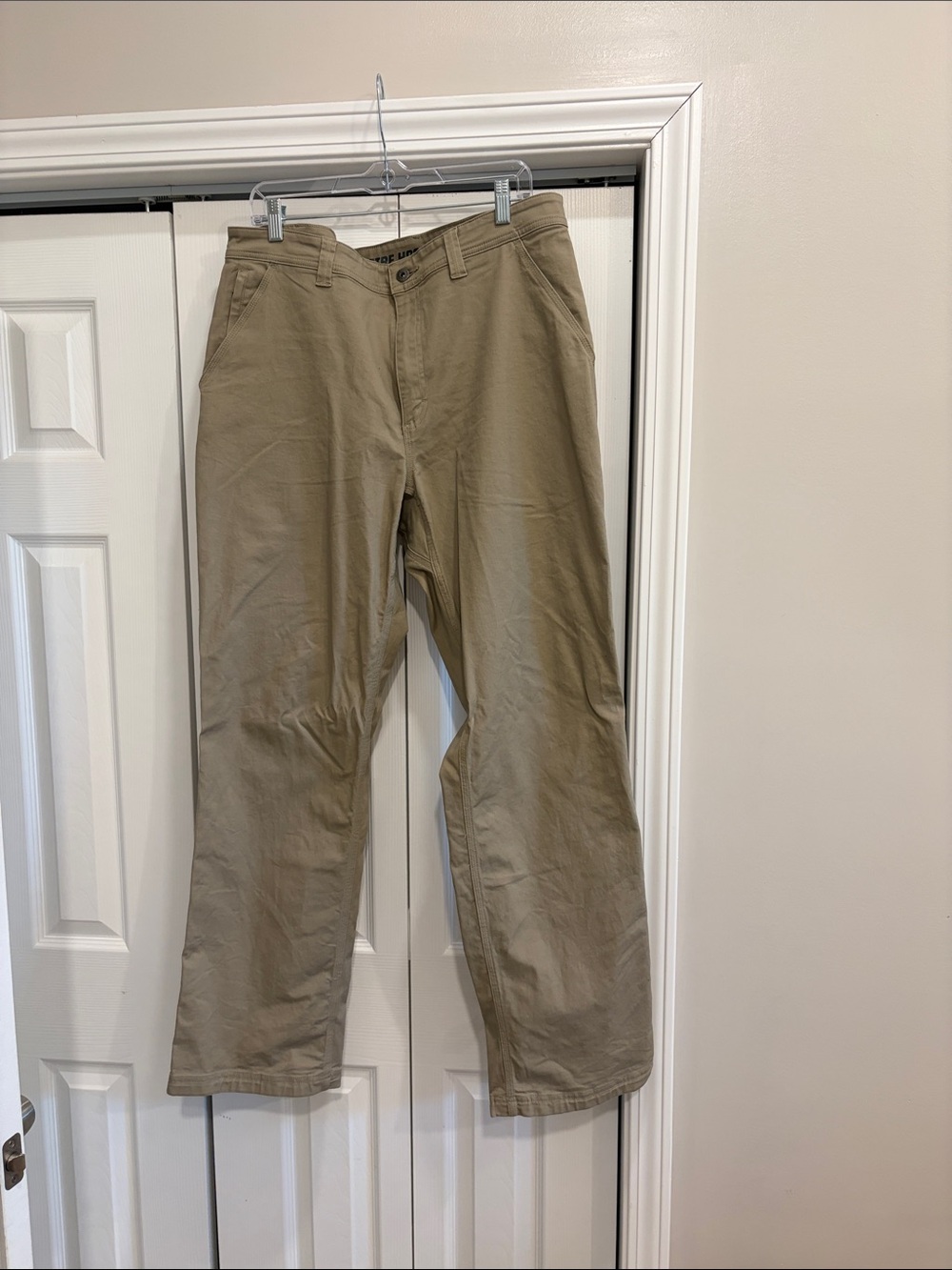 Duluth Trading Co Tan Flex Fire Hose Work Pants